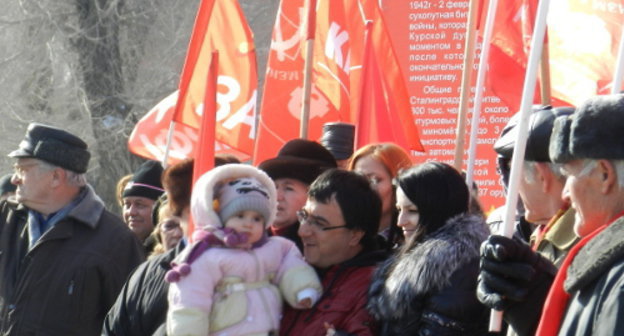 Митинг КПРФ в Волгограде 23 февраля 2013 г. Фото Татьяны Филимоновой для "Кавказского узла"