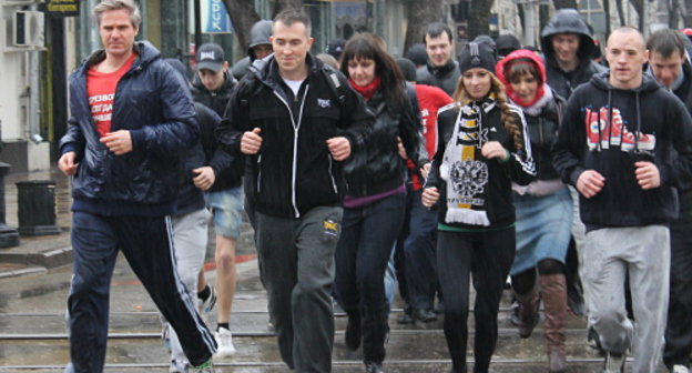 Старт "Русской пробежки" в Краснодаре. 16 марта 2013 г. Фото Андрея Кошика для "Кавказского узла"