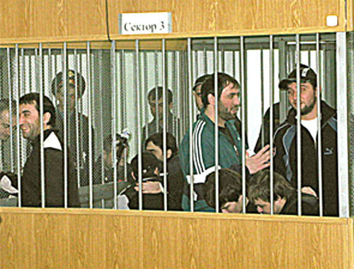 Подсудимые во время процесса по делу о вооруженном нападении на Нальчик. Фото: ФСИН России, http://www.fsin.su
