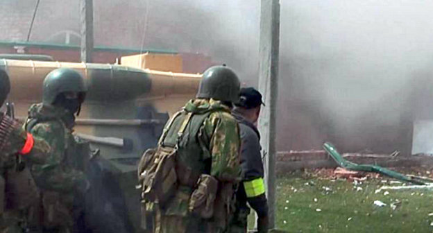 Спецоперация в селе Долаково, Ингушетия, 8 апреля 2013 г. Фото: http://nak.fsb.ru