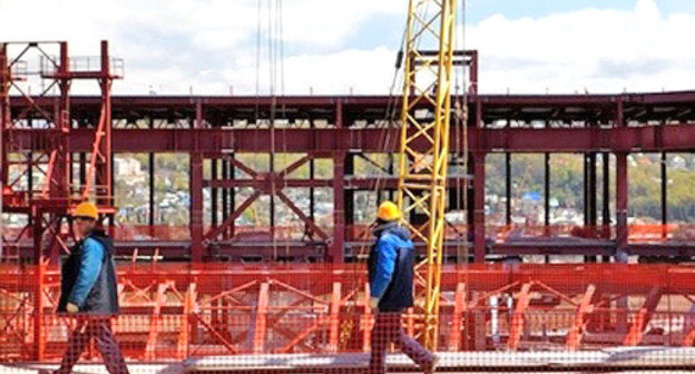 Строительство Олимпийского стадиона в Сочи. Фото: Юрий Гречко / Югополис