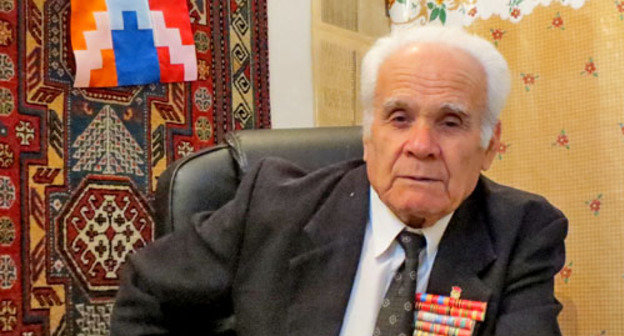 Председатель Союза ветеранов и труда ВОВ, майор запаса Сергей Барсегян. Нагорный Карабах, Степанакерт, 6 мая 2013 г. Фото Алвард Григорян для "Кавказского узла"