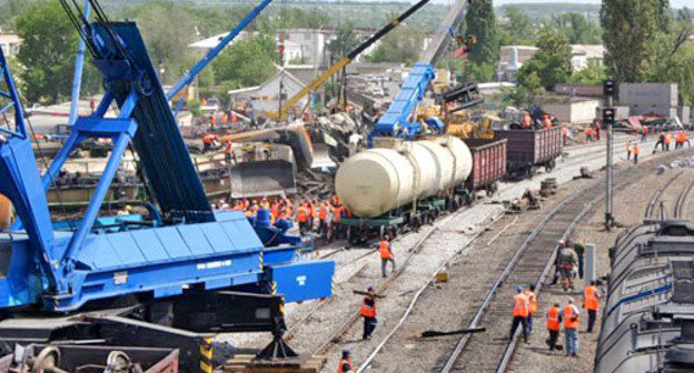 Ликвидация последствий взрыва на станции Белая Калитва. Ростовская область, май 2013 г. http://www.kalitva.ru/