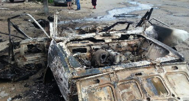 На месте взрыва в Дербенте 28 мая 2013 г. Фото: http://www.riadagestan.ru