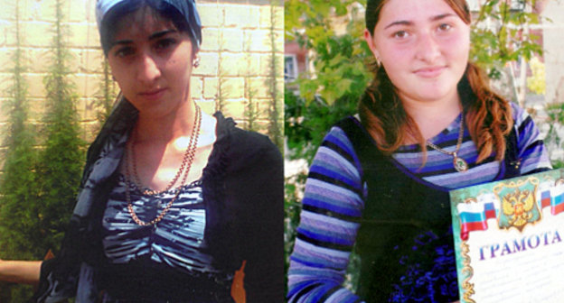 Слева направо: Айна Абдулкадырова и Лаюза Гайдарбекова. Фото c официального сайта МВД по Республике Дагестан, 05.mvd.ru