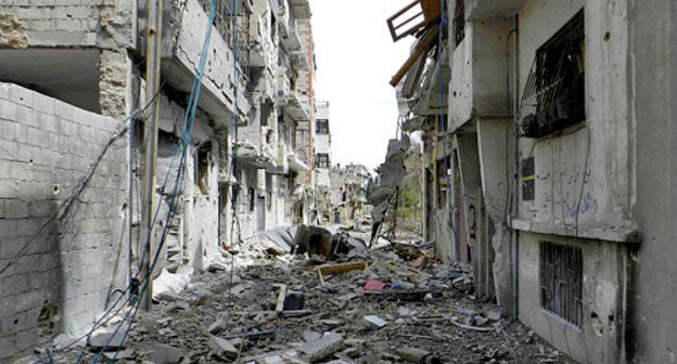 Разрушения в Хомсе, Сирия, июнь 2012 г. Фото: Bo yaser, http://commons.wikimedia.org/