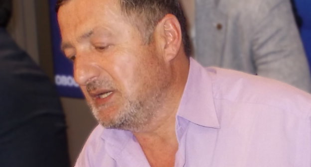 Абдулбаки Тодашев, отец убитого в США агентами ФБР Ибрагима Тодашева, во время пресс-конференции в Москве 30 мая 2013 г. Фото Карины Гаджиевой для "Кавказского узла"