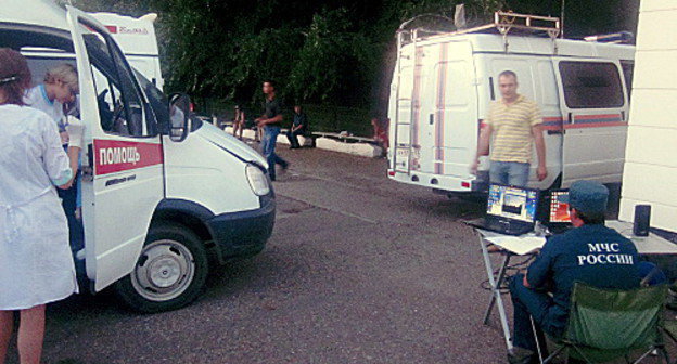 На месте аварии поезда в Крыловском районе Краснодарского края. 7 июля 2013 г. Фото пресс-службы ГУ МЧС, mchs.gov.ru