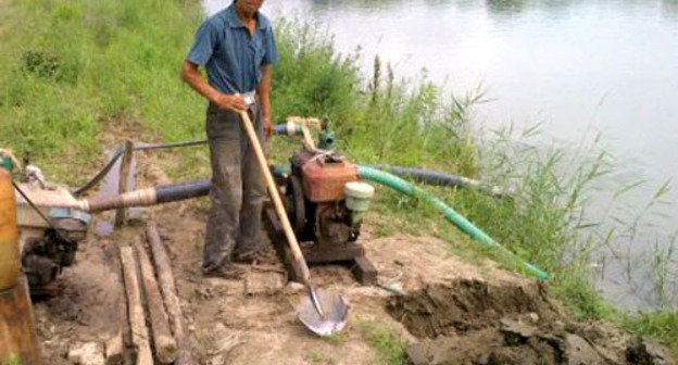 Китайский гастарбайтер во время работы. Краснодарский край, станица Львовская. Фото: экологическая вахта по Северному Кавказу, http://ewnc.org/