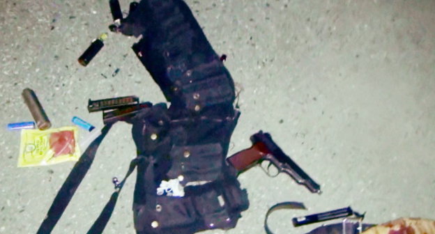 Оружие на месте боестолковения в Нальчике 7 августа 2013 г. Фото пресс-службы МВД КБР, 07.mvd.ru
