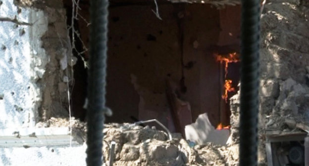 Разрушения на месте КТО в Буйнакске. 20 августа 2013 г. Фото НАК, http://nac.gov.ru