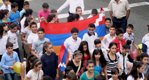 Празднование 22-й годовщины провозглашения независимости Нагорного Карабаха. Степанакерт, 2 сентября 2013 г. Фото Алвард Григорян для "Кавказского узла"