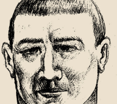 Фоторобот подозреваемого в убийстве предпринимателя в Пятигорске. Изображение предоставлено СУ СК РФ по Ставропольскому краю