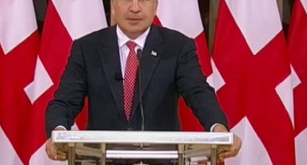 Прощальное телеобращение Михаила Саакашвили к гражданам Грузии. 28 октября 2013 г. Фото: http://www.president.gov.ge