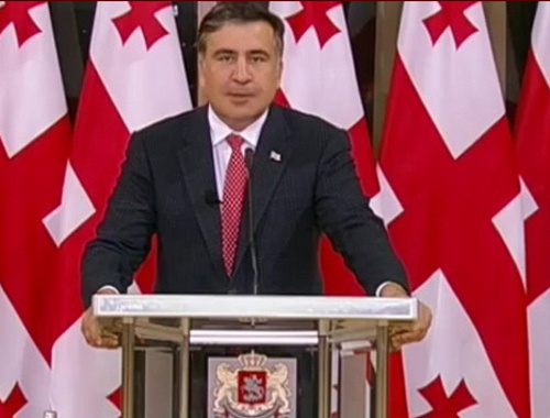 Прощальное телеобращение Михаила Саакашвили к гражданам Грузии. 28 октября 2013 г. Фото: http://www.president.gov.ge