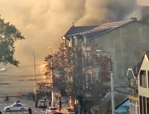 На месте взрывов в Махачкале. Дагестан, 30 октября 2013 г. Фото: hucci_boss, http://instagram.com/