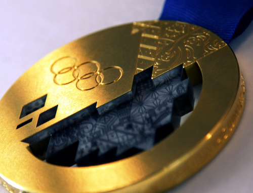 Золотая медаль Олимпиады-2014. Фото: Andy Miah, http://www.flickr.com/photos/andymiah