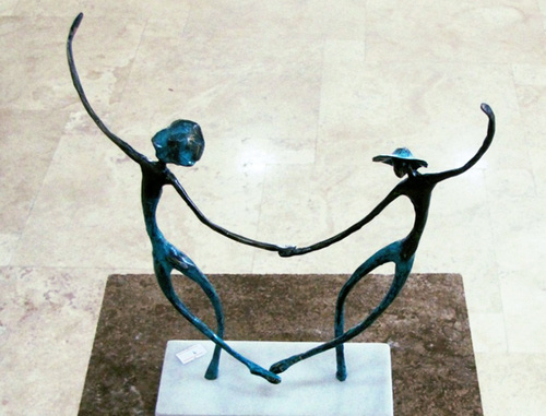 Выставка скульптора Левана Буджиашвили в картинной галерее Партоникс. Тбилиси, 18 декабря 2013 г. Фото Марины Букия для "Кавказского узла"
