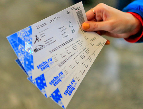 Билеты на соревнования зимней Олимпиады в Сочи. Фото http://www.krasnodar-region.com/