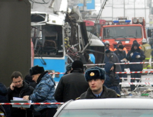 Волгоград, 30 декабря 2013 г. На месте теракта в  троллейбусе. Фото Татьяны Филимоновой для "Кавказского узла"