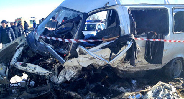 На месте ДТП в Урванском районе Кабардино-Балкарии. Фото http://www.gibdd.ru/