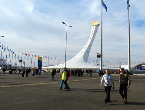 Олимпийский парк в Сочи. 9 февраля 2014 г. Фото Татьяны Уколовой для "Кавказского узла"