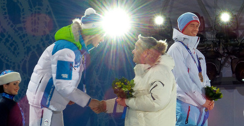 Награждение победителей 4-го дня Олимпиады. Сочи, 10 февраля 2014 г. Фото: Val 202, http://www.flickr.com/photos/val202/12444719244