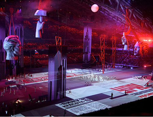 Театрализованная постановка во время церемонии открытия Олимпийских игр в Сочи. 7 февраля 2014 г. Фото: Atos International, http://www.flickr.com/photos/atosorigin