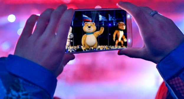 Торжественная церемония закрытия Олимпийских игр в Сочи. 24 февраля 2014 г. Фото предоставлено ОАО "Мегафон"