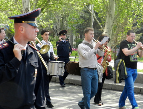 Демонстрация в Волгограде 1 мая 2014 г. Фото Татьяны Филимоновой для "Кавказского узла"