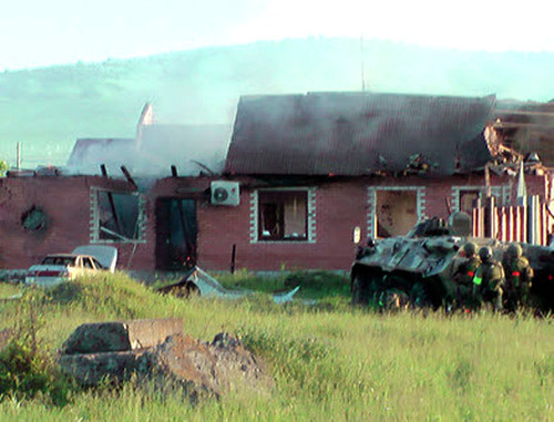 Спецоперация в селении Сагопши Малгобекского района Ингушетии. 24 мая 2014 г. Фото http://nac.gov.ru/