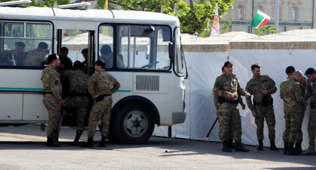 Сотрудники силовых структур в Грозном. 2014 г. Фото Магомеда Магомедова для "Кавказского узла"