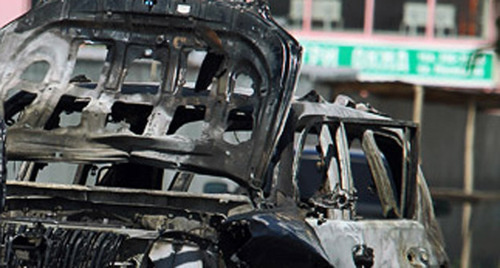 Взорванный автомобиль. Фото http://fedpress.ru/