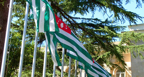 Флаг Республики Абхазия. Фото: http://www.ekhokavkaza.ru/content/article/25418601.html