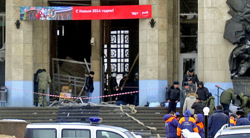 Взрыв на железнодорожном вокзале в Волгограде. 29 декабря 2013 г. Фото: Администрация Волгограда, https://ru.wikipedia.org