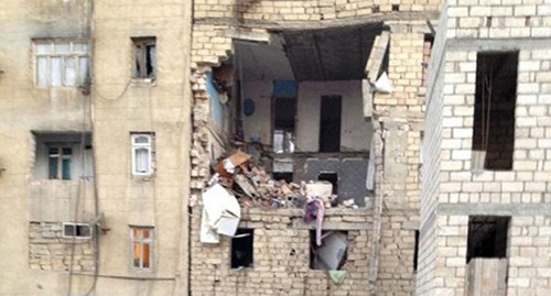 Здание после взрыва, Хырдалан, Азербайджан. Фото: Aznews.az http://www.vzglyad.az/news.php?id=24040#.VA6UDJ8sfd8