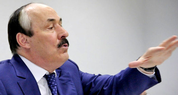 Рамазан Абдулатипов во время пресс-конференции. Москва, 17 сентября 2014 г. Фото Магомеда Туаева для "Кавказского узла"