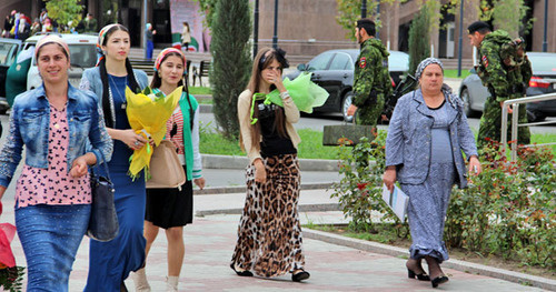 День чеченской женщины в Грозном. 21 сентября 2014 г. Фото Магомеда Магомедова для "Кавказского узла"