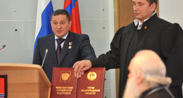 Андрей Бочаров во время инаугурации. Волгоград, 24 сентября 2014 г. Фото: Пресс-служба правительства Волгоградской области