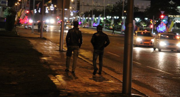 Проспект Исаева. Недалеко от места взрыва. Грозный, 5 октября 2014 г. Фото Магомеда Магомедова для "Кавказского узла"