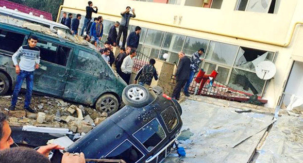 Взрыв в магазине Army. Баку, поселок Баладжар, 8 октября 2014 г. Фото Азиза Каримова для "Кавказского узла"