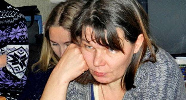 Участница февральской голодовки, мать пятерых детей Ольга Степанова. Волгоград, февраль 2014 г. Фото Татьяны Филимоновой для "Кавказского узла"