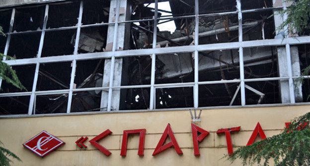 Спортивный комплекс "Спартак" после пожара. Сочи, 18 октября 2014 г. Фото Светланы Кравченко для "Кавказского узла"