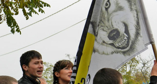 Участники "Русского марша" в Волгограде. 4 ноября 2013 г. Фото Татьяны Филимоновой для "Кавказского узла"