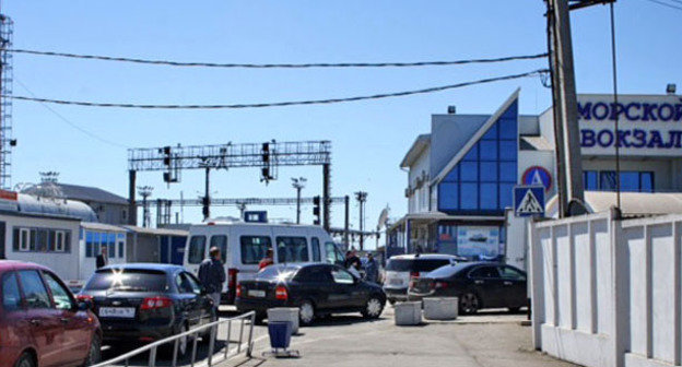 Очередь на паромной переправе "Кавказ-Крым". Май 2014 г. Фото Натальи Мацко для "Кавказского узла"