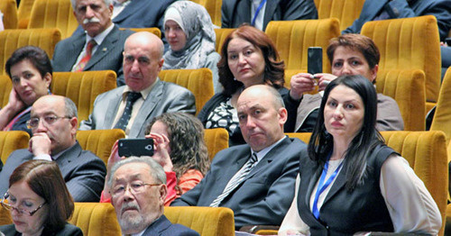 Участники конференции по истории карачаево-балкарского народа. Москва, 24 ноября 2014 г. Фото Магомеда Туаева для "Кавказского узла"