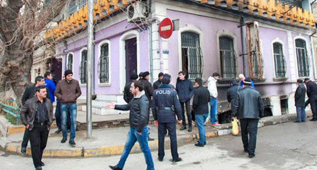 Штаб-квартира партии Народного фронта Азербайджана (ПНФА) после взрыва. Баку, 3 марта 2014 г. Фото Азиза Каримова для «Кавказского узла» 