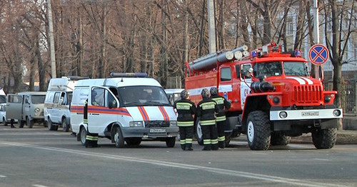 Машины скорой помощи и пожарные на улицах Нальчика. Фот http://nac.gov.ru/