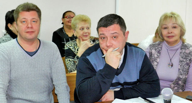Наталья Латышевская (справа) в зале суда. Волгоград, 17 октября 2014 г. Фото Татьяны Филимоновой для "Кавказского узла"