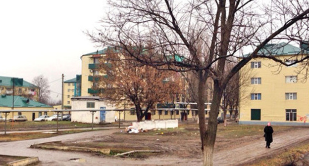 Жилые дома в Старопромысловском районе Грозного. Грозный, декабрь 2014 г. Фото Ахмеда Альдебирова для "Кавказского узла"